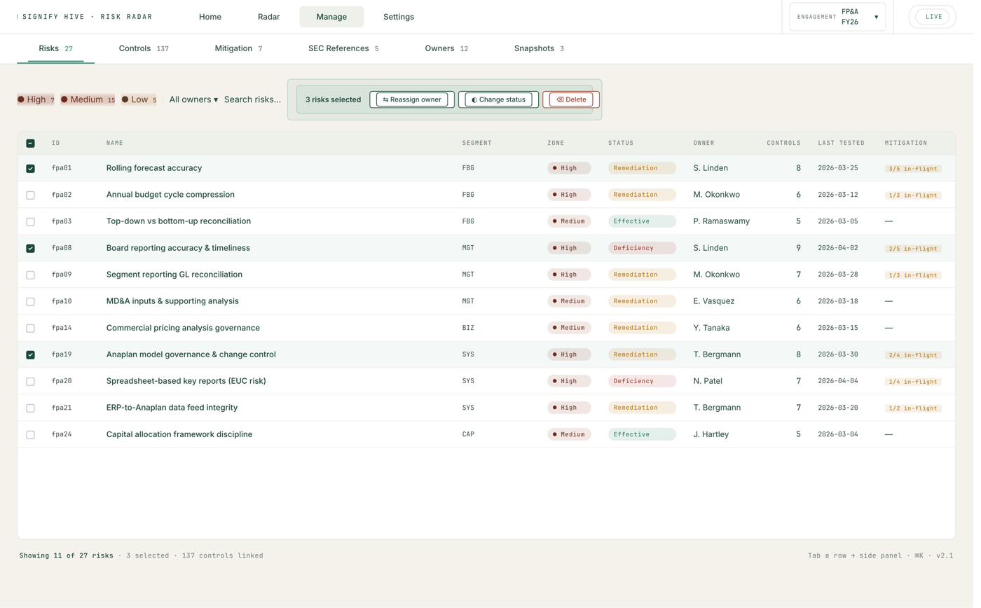 Risk Radar feature release